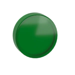 Schneider Electric Green plain lens for circular pilot light Ø22 with integral LED