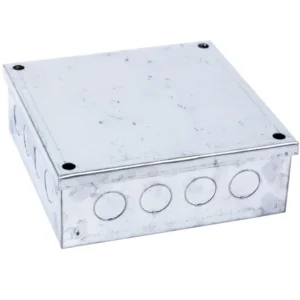 Newlec Adaptable Box 150 x 150 x 50mm Pre-Galvanised With Plain Sides
