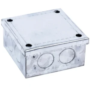 Newlec Adaptable Box 75 x 75 x 37mm Pre-Galvanised with 8 x 20mm Knockouts
