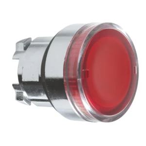 Schneider Electric Harmony Flush Illuminated Push Button Head Spring Return for BA9s Bulb 22mm Red