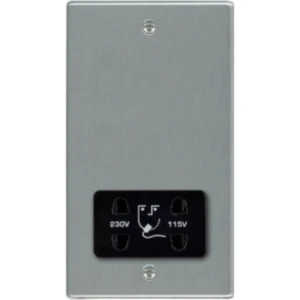 Hamilton Socket Shaver 85X145mm Satin Steel Black Insert