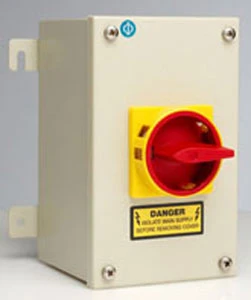 Kraus & Naimer Switch Disconnector Off Main/Emergency 4P&Auxiliary IP65 20A Mild Steel