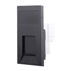 Hamilton Socket Telephone Master 1 Gang Black Insert