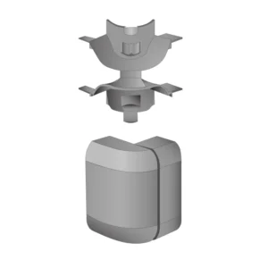 MK Electric Corner External For 3C Main Carrier Charcoal PVC