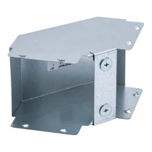 Newlec Cable Trunking Internal Lid Bend 90° 100 x 100mm Pre-Galvanised Steel C/W Lid