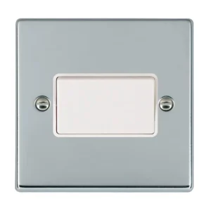 Hamilton Switch Rocker 1 Gang TP 88X88mm Bright Chrome White Insert
