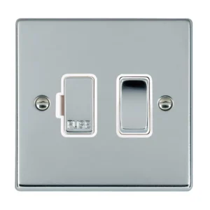 Hamilton Connection Unit Fused 88X88mm Bri Chr/Bri Chrome White Insert