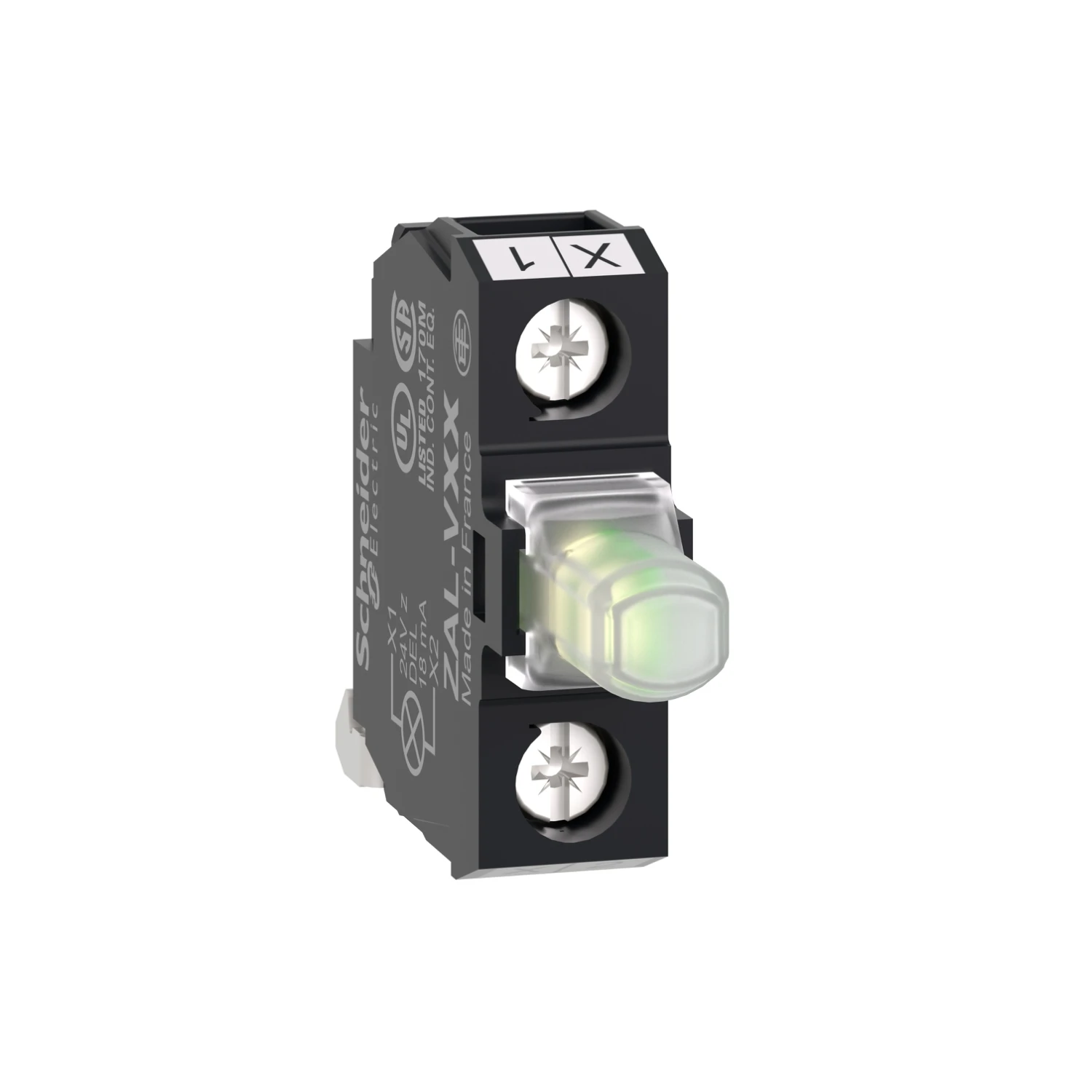 Schneider Electric White Light Block for Head 22 Integral LED 48-120V Screw Clamp Terminals - Image 3