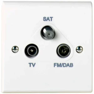 Deta Socket Triplexer Tv&Fm/Dab&Sat White Moulded