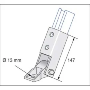Unistrut Bracket Adjustable 147mm Electro-Zinc Plated