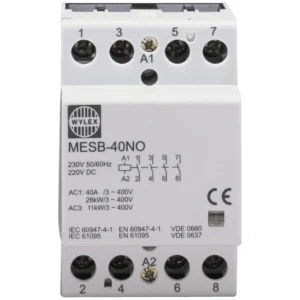 Wylex 40A Contactor 4 Pole 3 Module (Normally Open)