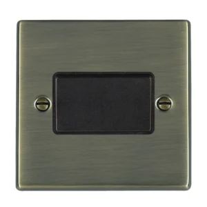 Hamilton Switch Rocker 1 Gang TP 88X88mm Antique Brass Black Insert