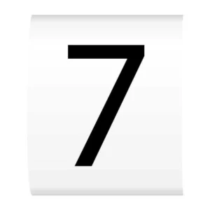 Critchley Number 7 Black On White Critchley Z11 Straight Cable Markers For 2.9-4.7mm Cable Diameter