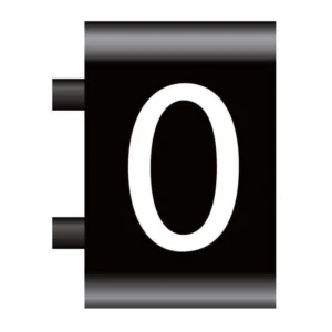 MOD 3 Number 0 Black - Cablecraft MOD3 Push On Colour Coded Cable Markers 1.5-2.5mm² - 500 Pack