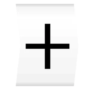 Easi-Lok + Plus Sign Black on White - Easi-Lok Chevron Cut Boxed Slide-On Cable Markers for 2.8-5.0mm Dia.