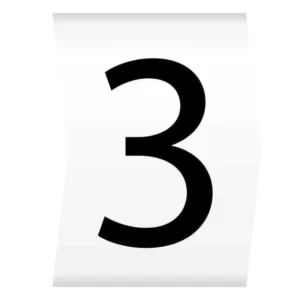 Easi-Lok Number 3 Black on White - Easi-Lok Chevron Cut Boxed Slide-On Cable Markers for 2.8-5mm Dia.