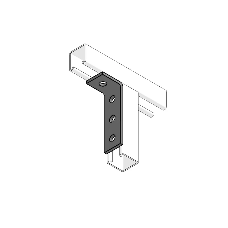 Newlec Channel Support Bracket 90° Internal 1 Hole 3 Hole Hot Dipped Galvanised - Image 3