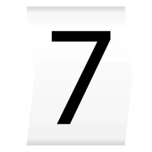 Easi-Lok Number 7 Black on White - Easi-Lok Chevron Cut Cable Markers on Reels 2.8-5mm Dia (reel=1000)