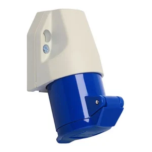 Walther Socket Wall 2P+E Top Entry IP44 16A 220/250V Blue