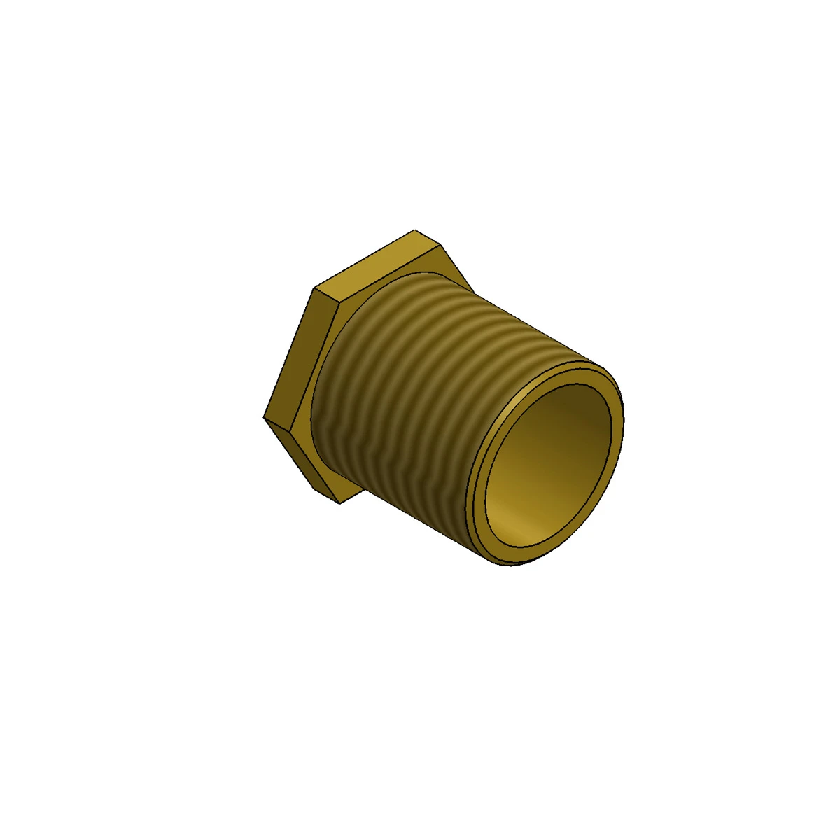 Metpro Brass Long Male Bush 25mm - Image 3