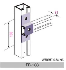 Channel Supports FB133 BKT TOP HAT