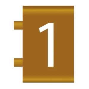 MOD 3 Number 1 Brown - Cablecraft MOD3 Push On Colour Coded Cable Markers 1.5-2.5mm² - 500 Pack