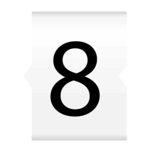 Easi-Clip Number 8 Black On White Easi-Clip EC09 Cable Markers - Size 2.5 - 6.0mm²