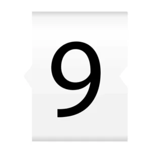 Easi-Clip Number 9 Black On White Easi-Clip EC09 Cable Markers - Size 2.5 - 6.0mm²