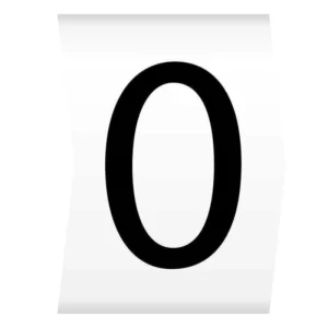 Easi-Lok Number 0 Black on White - Easi-Lok Chevron Cut Cable Markers on Reels 2.8-5mm Dia (reel=1000)