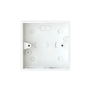 MK Electric Box Switch&Socket 2 Entries 1 Gang 25mm White PVC-U Square Cor