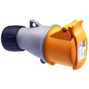 MK Electric Connector 2P+E IP44 32A 110V Yellow