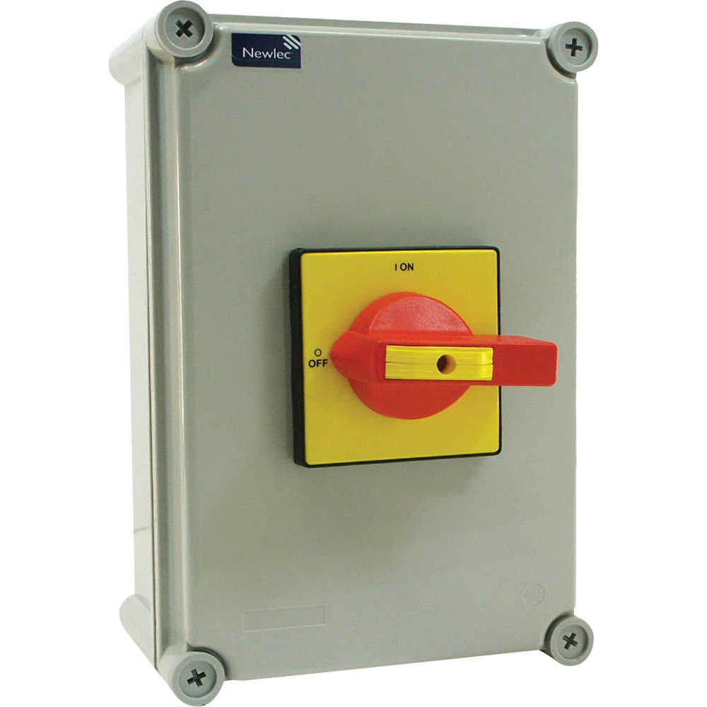 Newlec Switch Disconnector Rotary TP+N 100A IP65 Moulded - Image 4