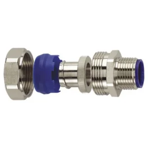 Flexicon Connector External Liquid Tight Metric Thread 32mm Brass