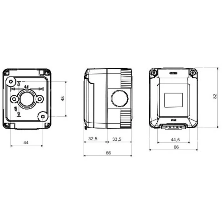 Gewiss Enclosure Surf Mount Weatherproof 2G Standard 66X82X65mm Grey System 55 - Image 3