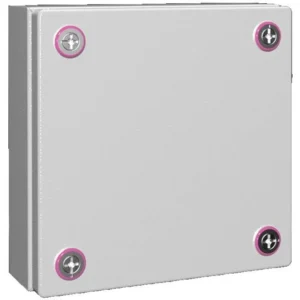 Newlec Junction Box Weatherproof RAL7035 200 x 200 x 80mm Light Grey Steel IP66
