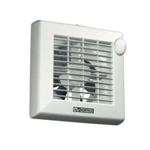 Vortice Fan Axial Wall Auto Humidity 150mm 6In Abs White Control&Timer