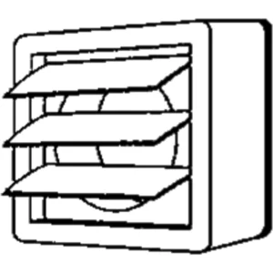 Manrose Kit Window Vent Ext B/D Shutters 150mm 6In For Xf150A Fans
