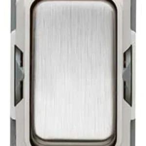 MK Electric Grid Switch 1 Way SP 20A Brushed Stainless Steel White Inserts