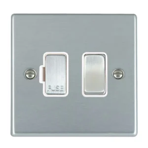 Hamilton Connection Unit Fused 88X88mm Satin Chrome White Insert