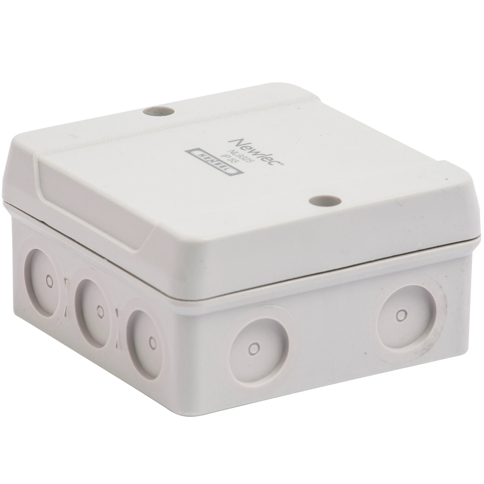 Newlec Junction Box 5 Pole 2.5mm² Terminals 88 x 88 x 47mm² IP65 Self Seal Entry Grey