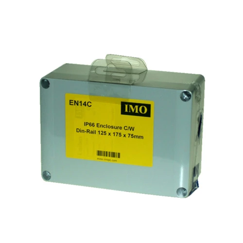 IMO ALPHA Unibox Enclosure ABS DIN Rail 125 x 175 x 75mm Light Grey