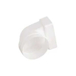 Newlec Flat Channel Duct Adaptor 110 x 54mm to Female Elbow 100mm White