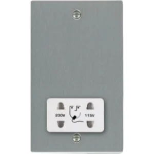 Hamilton Socket Shaver 86X146mm Satin Steel White Insert