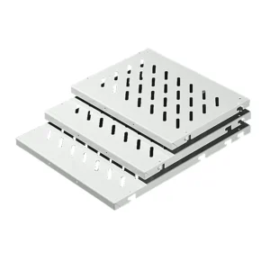 Rittal DK Component shelf, WHD: 471x29x400 mm, 50 kg, Slotted, For W: 600 mm, RAL 7035