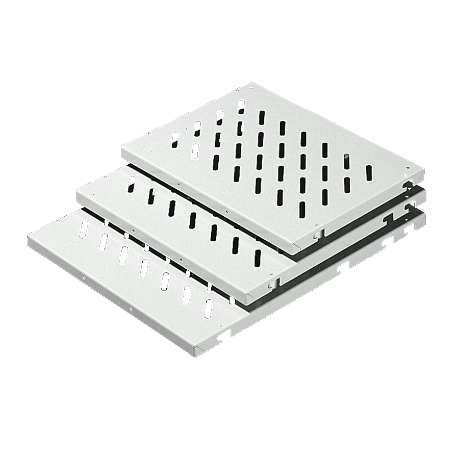 Rittal DK Component shelf, WHD: 471x29x400 mm, 50 kg, Slotted, For W: 600 mm, RAL 7035