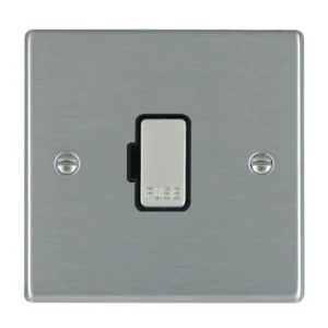 Hamilton Connection Unit Fused 88X88mm Satin Steel/Satin Steel Black Insert