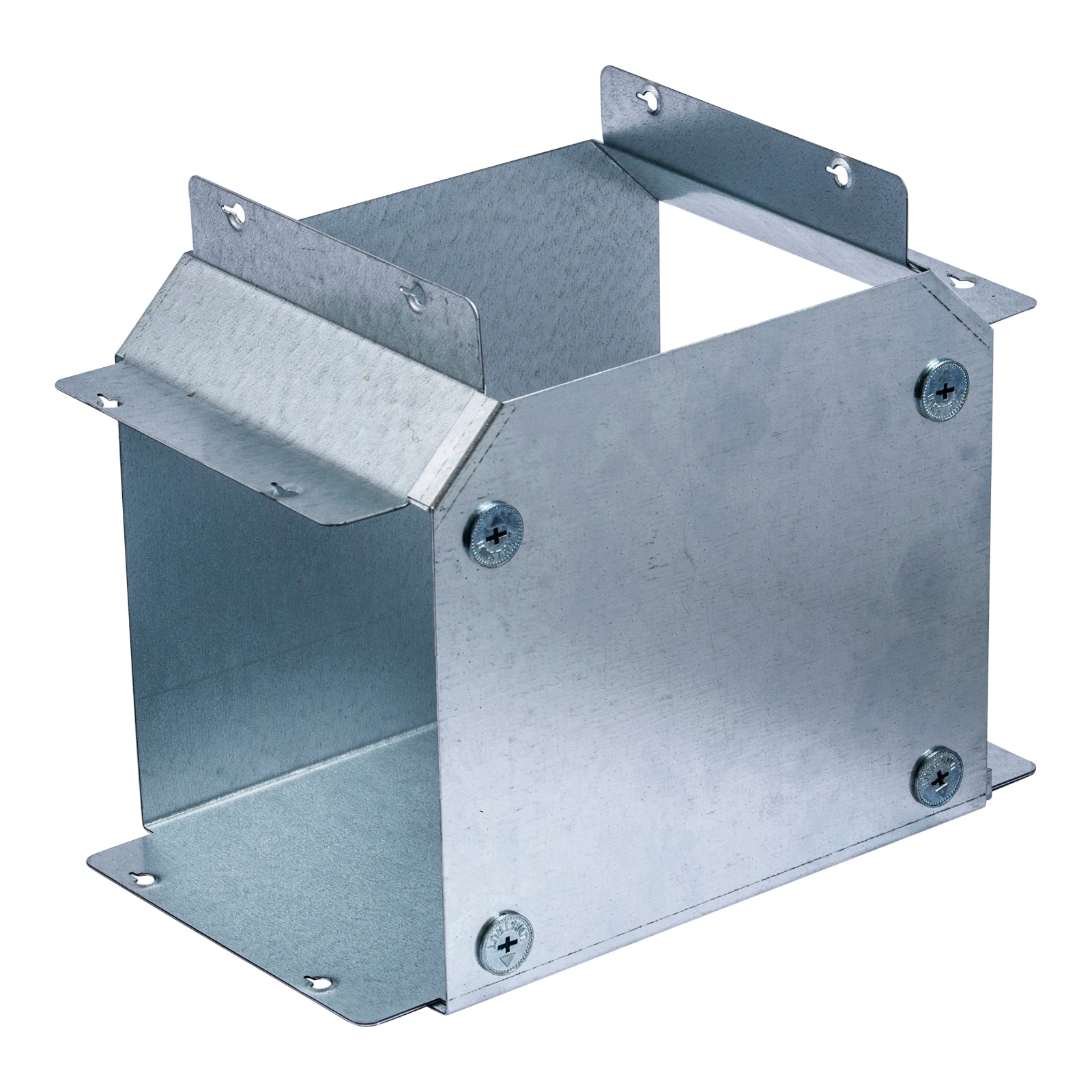 Newlec Cable Trunking Equal Tee Piece Top Lid 150 x 150mm Pre-Galvanised Steel C/W Lid - Image 2
