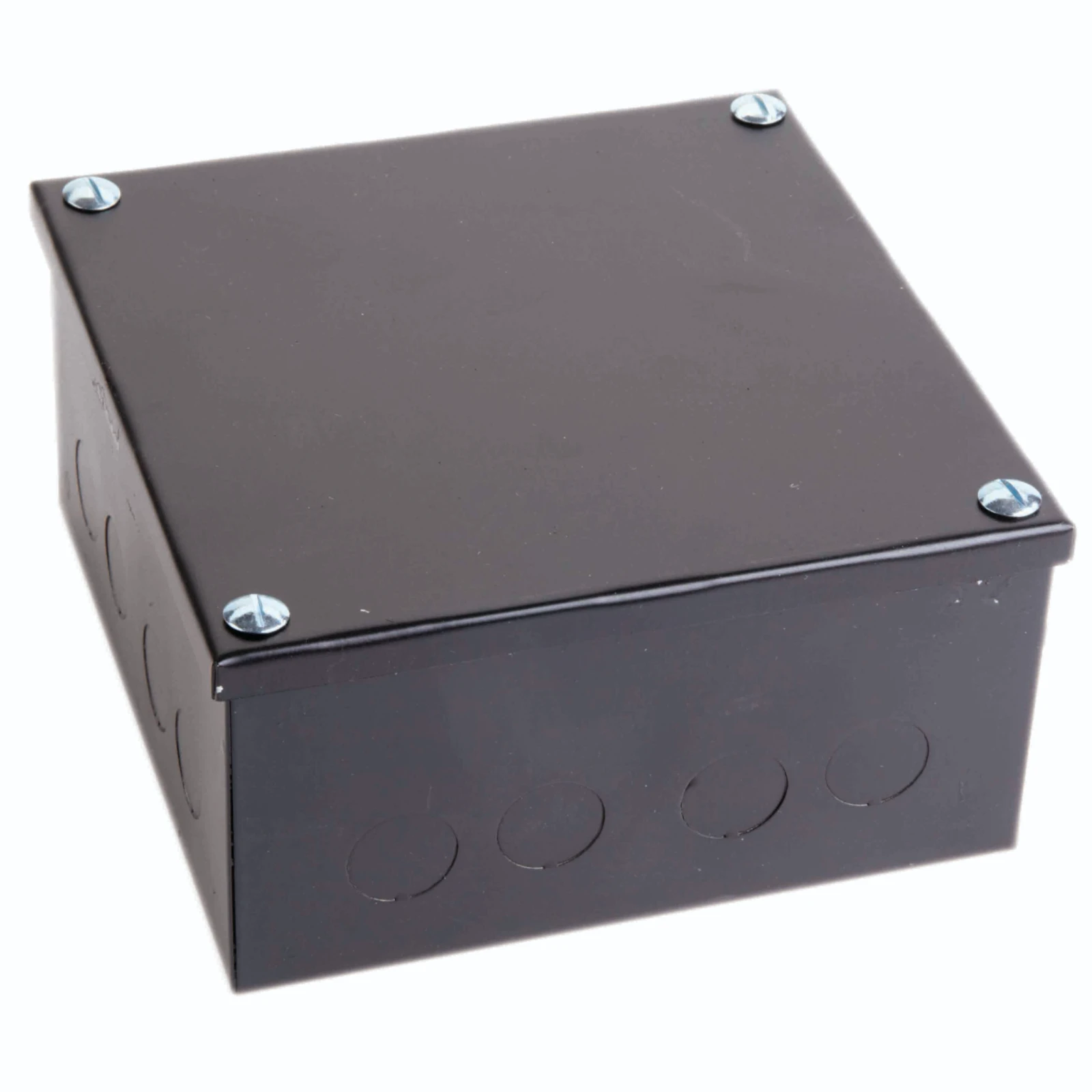Newlec Adaptable Box 150 x 150 x 50mm Black Enamel With 16 x 20mm Knockouts