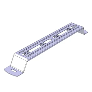 Newlec Cable Tray Top Hat Bracket 225mm Steel With Captive Fixing Nuts Bright Zinc Plated