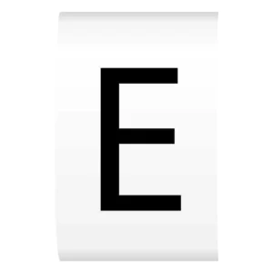Cablecraft Letter E Black On White K-Type Cable Markers On Reels 4.2-7.0mm Diameter
